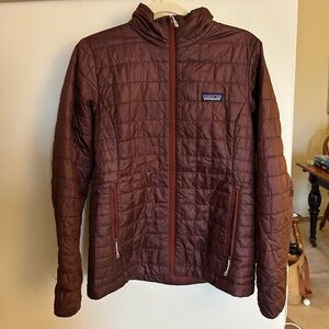 Patagonia Women's Puffer Jacket in Maroon